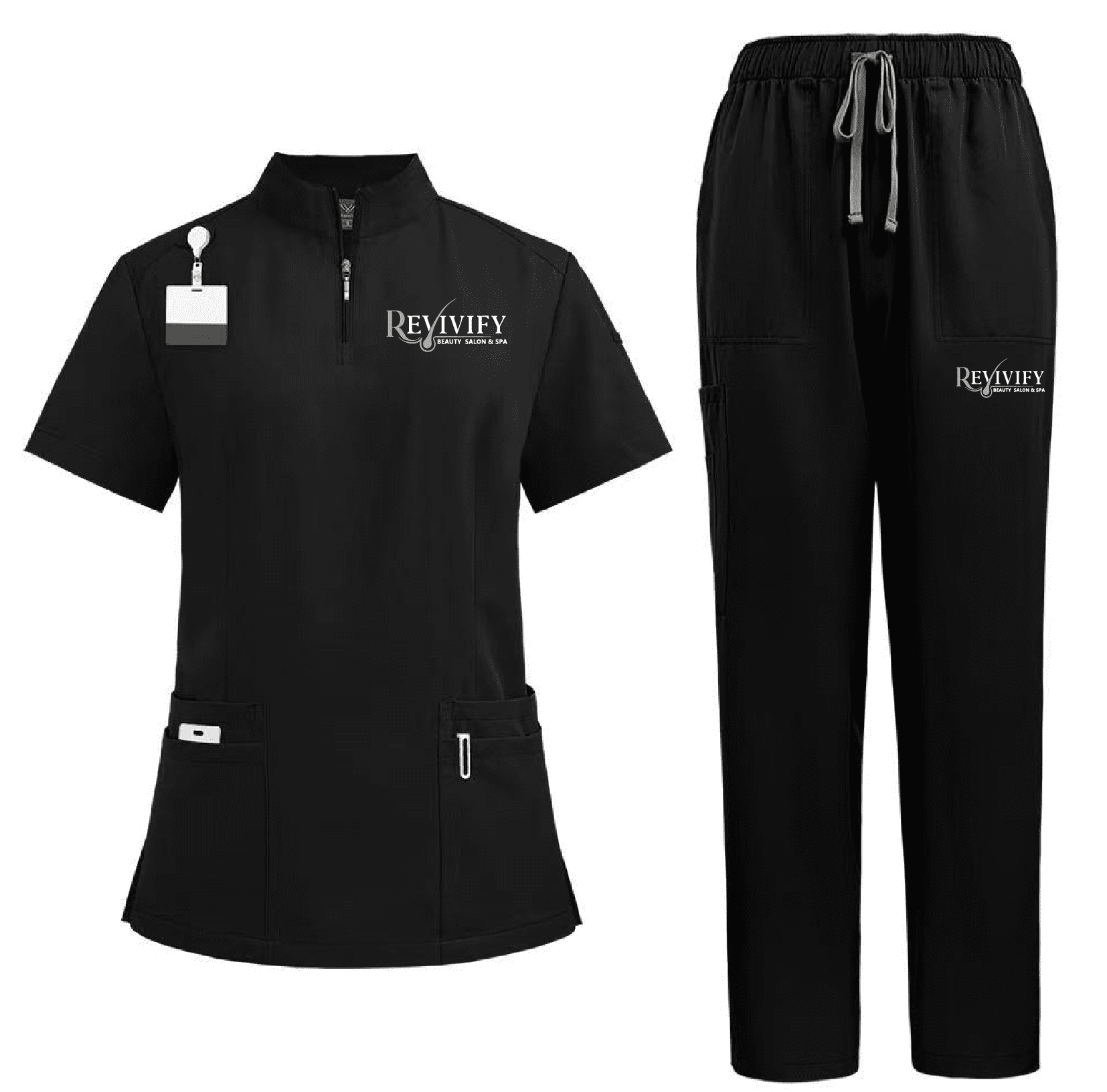 Spa Embroidery Uniform Set